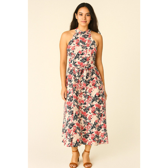 Amour Vert Dresses & Skirts - Amour Vert Dress Halter Multi Colors Coquette, Feminine Floral Resort Small